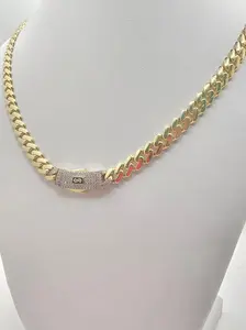 10KT CERTIFIED MONACO CHAIN CZ CLOSURE Size 24INCH 6.5MM Weight 18.6GR