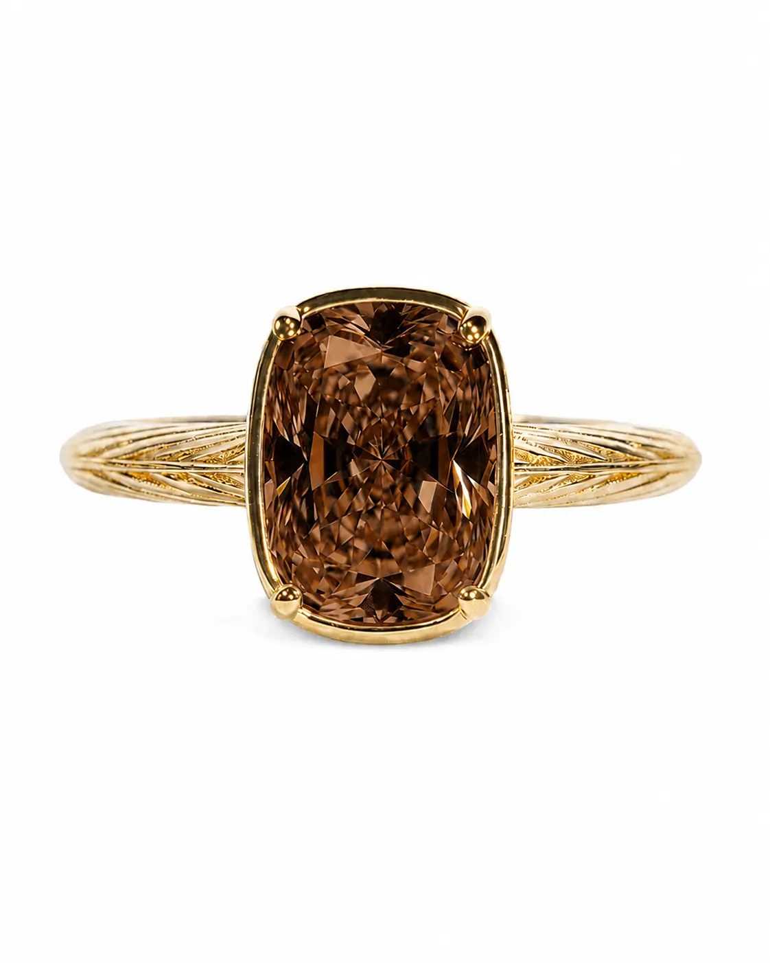 Sterling Silver Mini Chocolate Elongated Cushion Ring