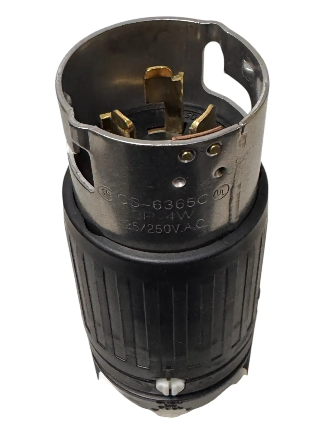 Hubbell CS6365C 50A Twist-Lock Plug 125/250VAC 3-Pole 4-Wire Grounding for Industrial Settings Secure Reliable Connections Ideal for Factories & Workshops