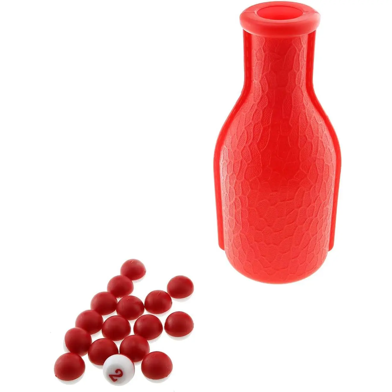 16 Billiards Digital  and Billiard  Bottle Kit Red Billiard Game Kelly Pool Shaker Bottle with Standard Set of 16 Numbered Tally Balls Peas Billiard Accessories