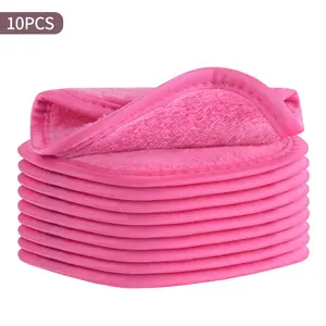Reusable Makeup Remover Cloth, 10pcs/set Makeup Remover Towel, Microfiber Face Washcloth, Facial Cleansing Tool for Home & Travel