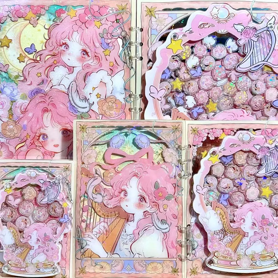 loose-leaf Replaceable handmade Acrylic Shaker journal-A8/A7/C9/A5
