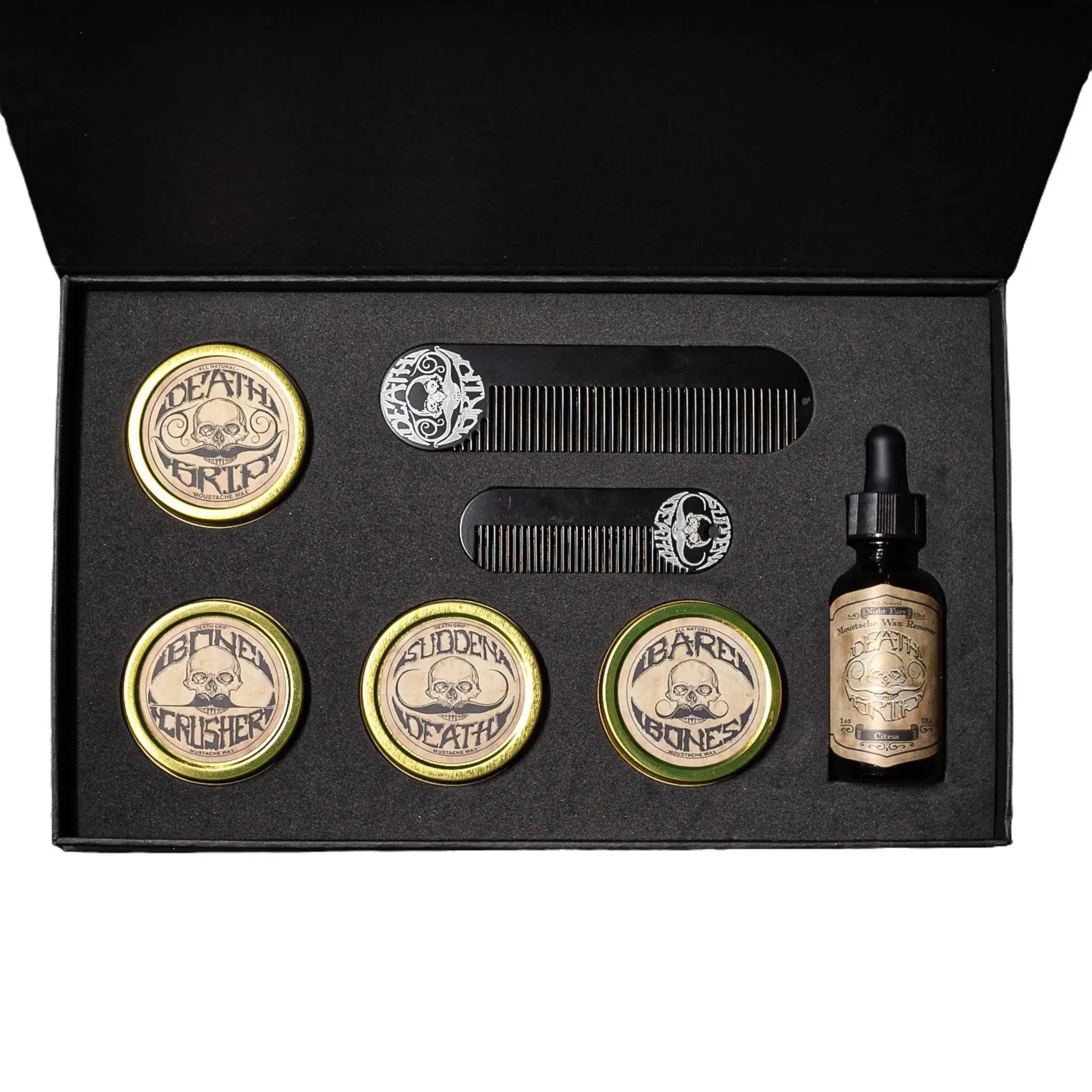 Mustache Grooming Kit - The Gold Standard By Death Grip Wax Mustache Grooming Kit - The Gold Standard By Death Grip Wax