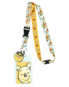 Disney Winnie the Pooh Hunny Pot Breakaway Lanyard ID Badge Holder with 2" Rubber Charm