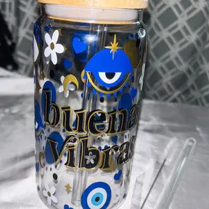 Buenas Vibras glass cup