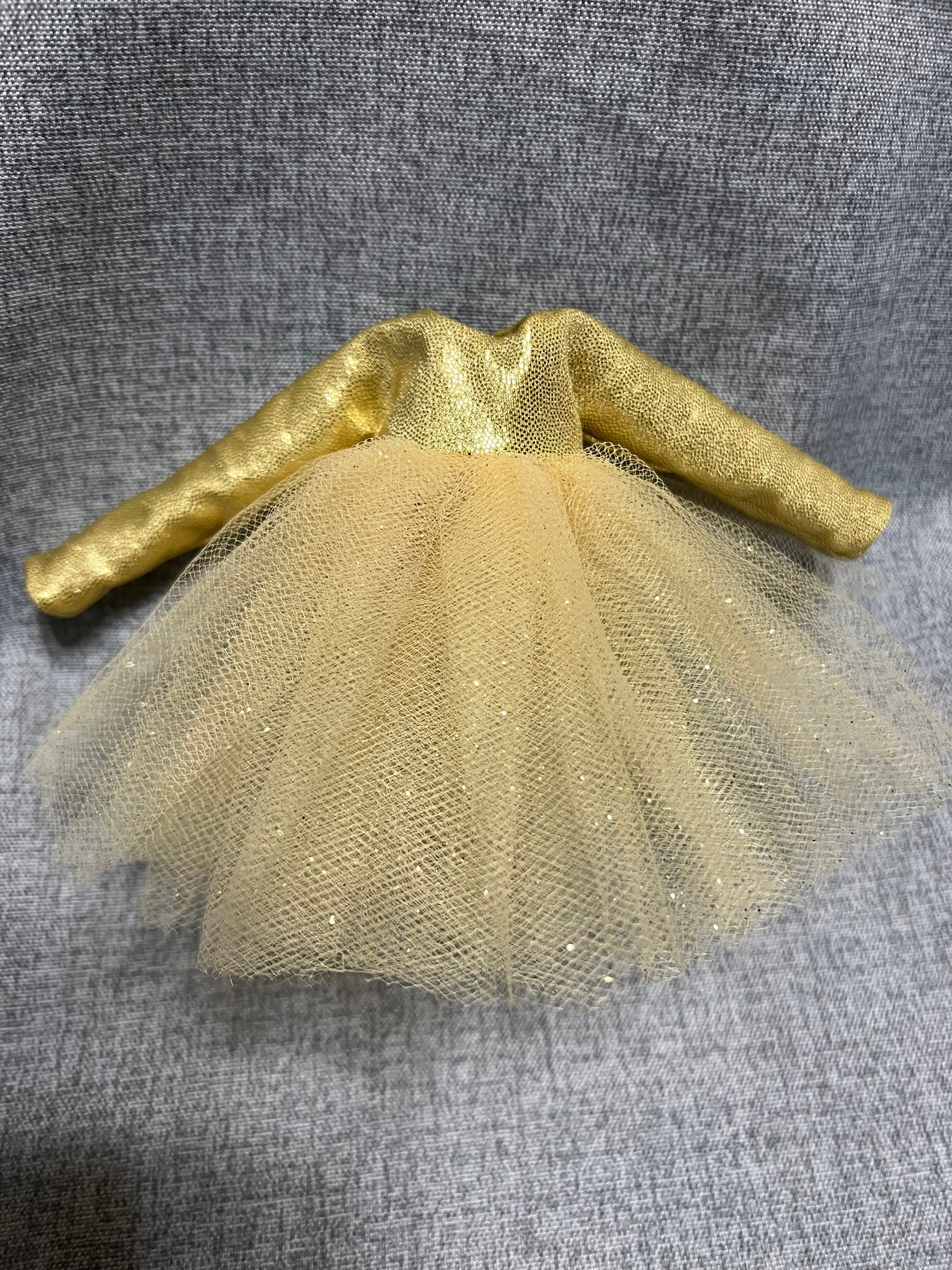 Golden Tulle Party Dress - fits BJD 1/6 Scale Fashion Doll
