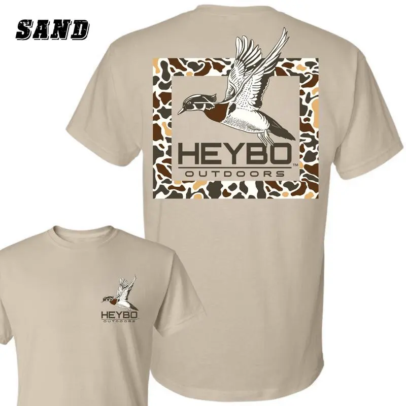 Heybo Outdoors Phesant Ducks T-Shirt, Flying Duck And Camo Pattern Shirt, Camo Duck Hunting Tee, Huntin Season T-Shirt For Men Women Crewneck Streetwear