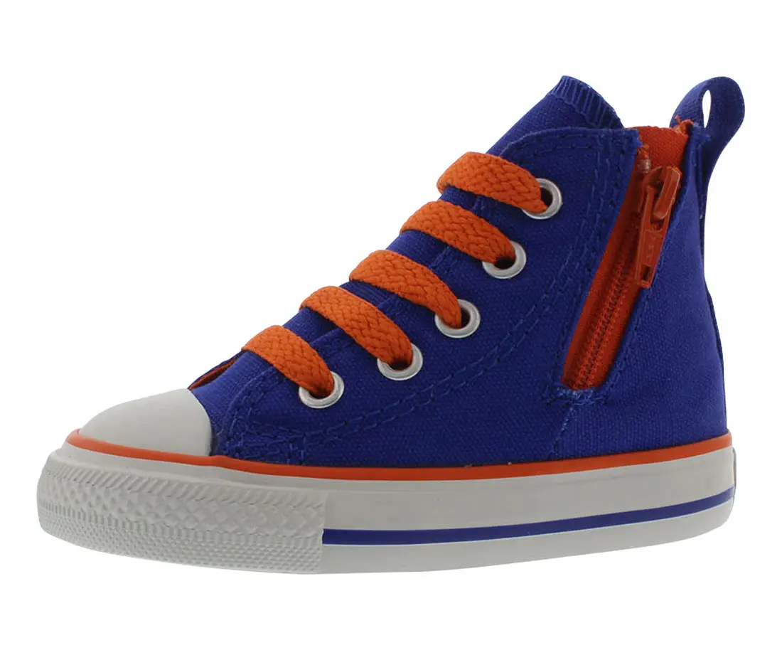 Converse CT Side-Zip Hi Top Sports Sneakers for Infants-Toddlers, Classic Sports Footwear