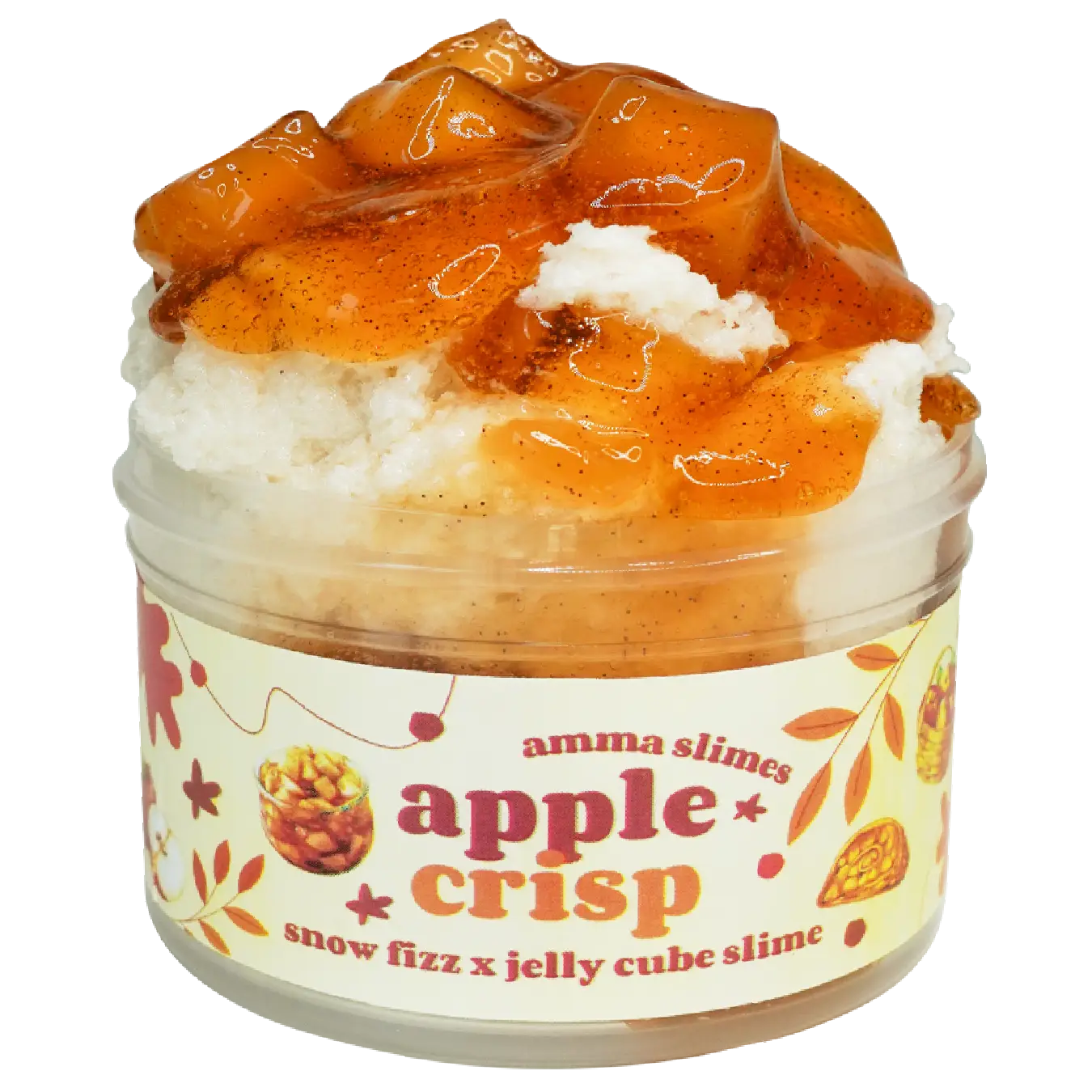 Amma Slimes • Apple Crisp Snow Fizz x Jelly Cube Slime • Scented DIY Slime Kit