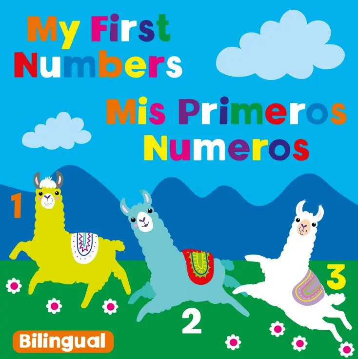 Bilingual English-Spanish First Numbers Picture Book, Softcover Preschool Learning Book for Young Children, Bilingual Book