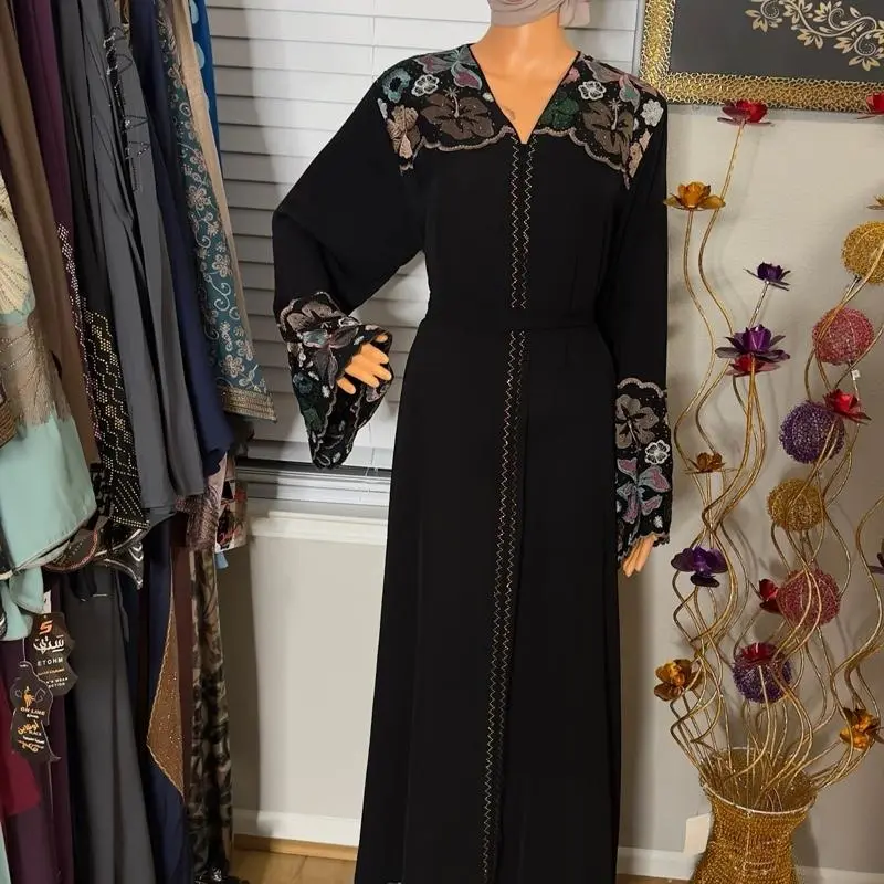 abaya muslim dress black - TikTok Shop