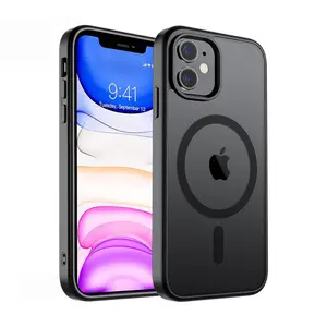 iPhone 11 Magnetic Case MagSafe Compatible, Shockproof Matte Translucent Phone Cover with Drop Protection