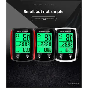 Bicycle Luminous Code Meter Wired English Version Backlight Odometer Highway Mountain Bike Touch Screen Tachometer