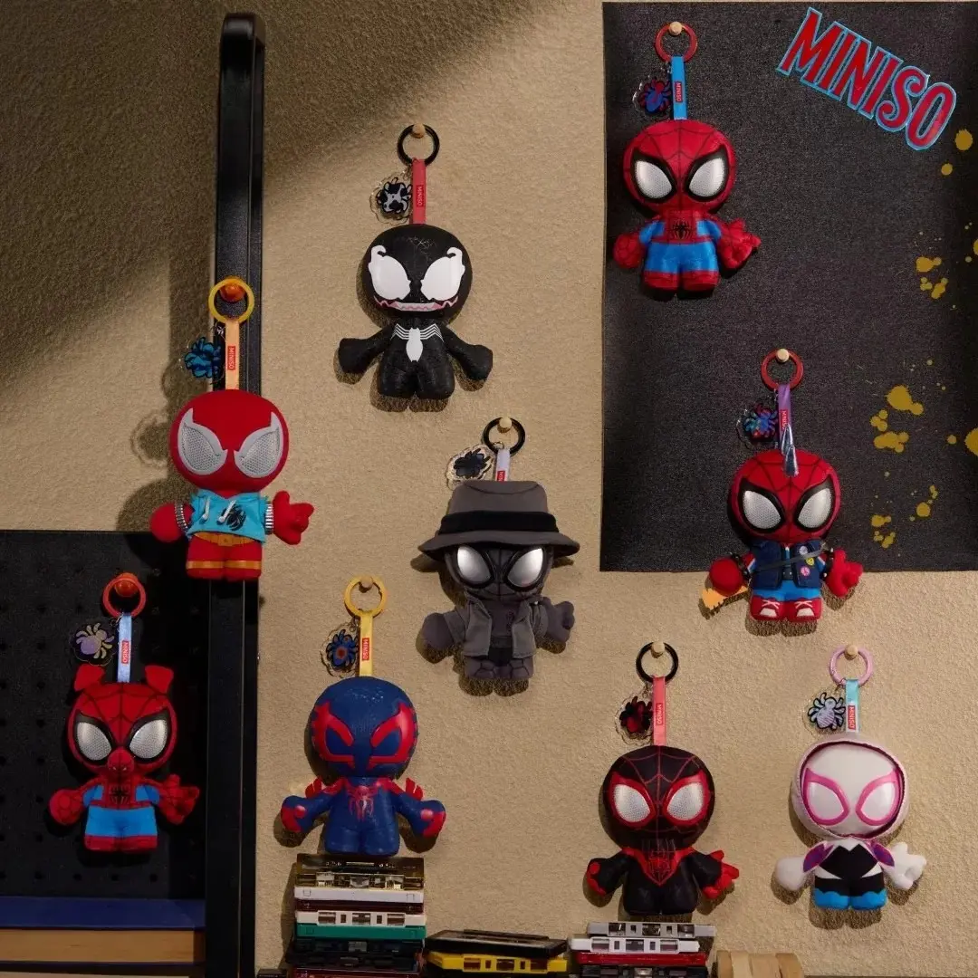 Marvel Spider-Man Spider Senses Series Vinyl Plush Blind Box Charms Multiple Spider-Verse Characters Pendant Cute Superhero Ornament Great Surprise Collectible Gift For Marvel Fans