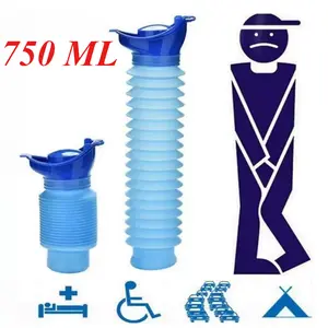1set Urinal Car Urinal Bucket Outdoor Standing Urine Emergency Travel Portable Reusable Shrinkable Camping Toilet Urine Leak