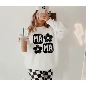 RTS MA MA mama flowers SINGLE COLOR BLACK Screen Print transfers size ADULT 10X12. 8-E