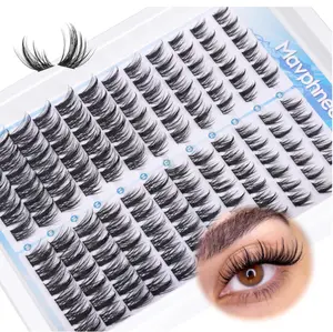Natural Lash Clusters Spiky Eyelash Extensions Wispy Lash Extensions CC Curl Eyelash Clusters 10-16MM Anime Individual Lashes Left & Right Eye Lashes Clusters 144 Pcs by Mavphnee