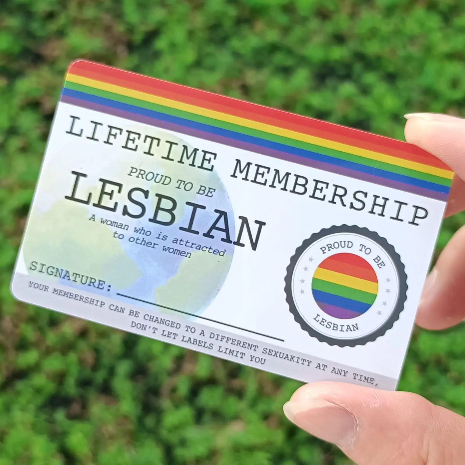 Creative Pride Card, 1 Count Lifetime Membership Card, Perfect Gift for Rainbow Community