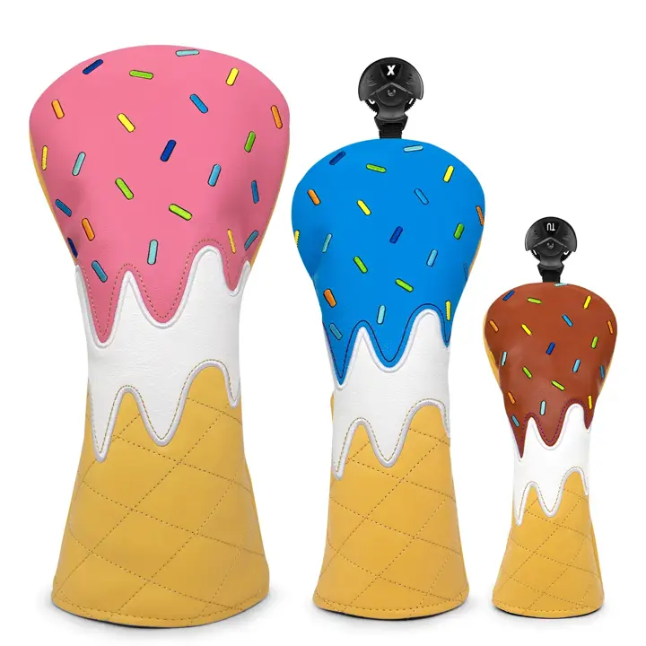 Ice Cream Golf Club Headcovers (Driver, Wood, Hybrid)– Fun, Durable, & Stylish! 🍦🏌️♂️ Ice Cream Golf Club Headcovers (Driver, Wood, Hybrid)– Fun, Durable, & Stylish! 🍦🏌️♂️