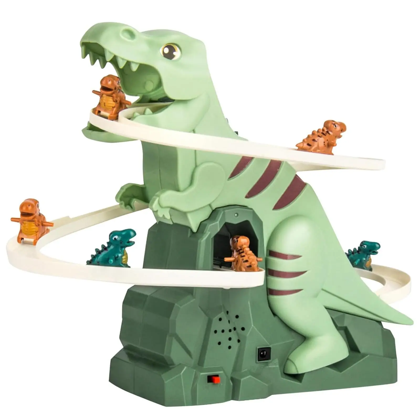 Dinosaur Stair-Climbing Track Slide Toy with 6 Mini Dinosaurs Electric Dinosaur Stair-Climbing Slide Toy