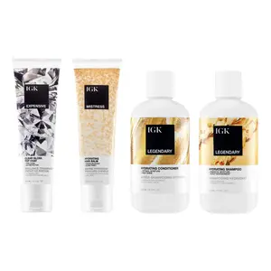 IGK GLOSSY GIRL BUNDLE | Expensive Amla Oil + Mistress Hydrating Hair Balm + Legendary Shampoo + Legendary Conditioner | Vegan | 741ml | 25 oz