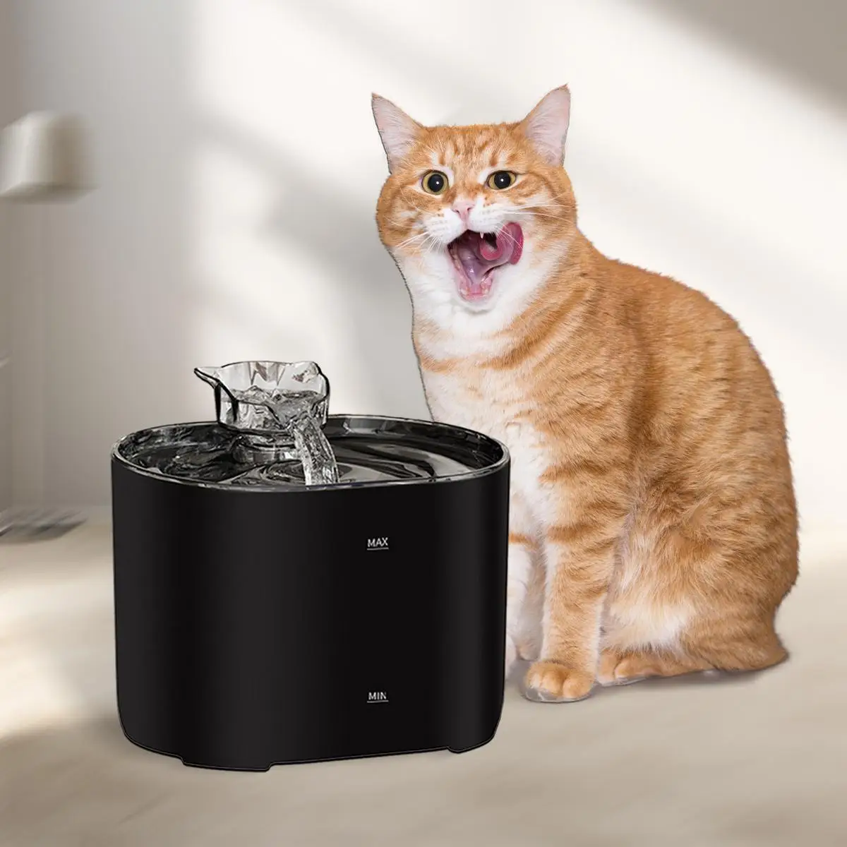 Automatic Pet Water Fountain, 2.2L/75oz Automatic Water Fountain with Filter, Silent Pump Cat and Dog Water Fountain, Pet Feeding Supplies