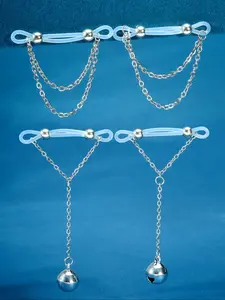 2Pair fake nipple piercing for women fake nipple rings non piercing fake nipple jewelry non piercing sexy nipple noose clip on nipple rings faux nipple piercing for women men no pierce body jewelry nipple non piercing jewelry adjustable nipple jewelry