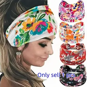 Bohemian Style Wide Headband for Women, Sports Yoga Running Hair Band, Workout Headband, Chic Headbands, Outdoor Clothing Accessory, Festival Gift, Christmas Present, Square Headband