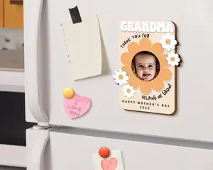 Mothers Day Fridge Photo Magnet, Gift for Grandma, Thank You for Helping Me Grow, Baby Picture Frame, Grandma Photo Magnet, New Grandma Gift, Gift for Mom