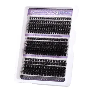 D Curl Single Cluster Makeup False Eyelashes - 270 Clusters, 60D-100D DIY Segmented Self-Grafting, Natural Dense, Ideal for Parties, Stage Performances