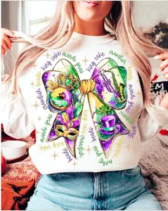 Mardi Gras Coquette Shirt, Mardi Gras Vibes Graphic Tee, Fat Tuesday Louisiana Carnival T-Shirt