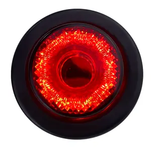 2.5" Red Clearance Marker LED Light W/Grommet & Plug
