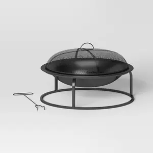 23" Wood Burning Fire Pit with Spark Screen - Room Essentials