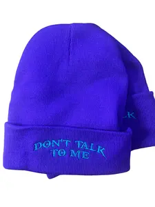 StayLoco Purple/ Teal “DONT TALK TO ME" Beanie