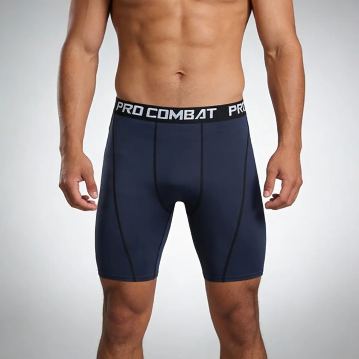 Men's Athletic Compression Shorts - Slim Fitting Spandex High Stretch Activewear Base Layer, Solid Colors, Light Fabric, Quick-Drying, Breathable, Moisture-Absorbent, Machine Washable, All Seasons, for Gym & Fitness Sports