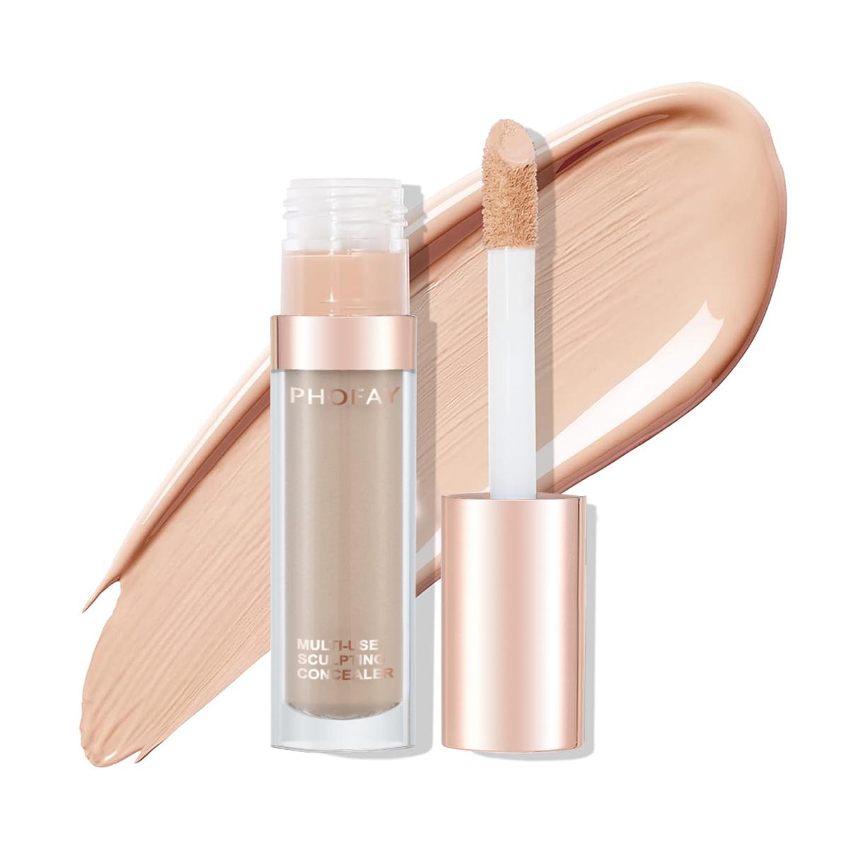 PHOFAY Instant Oil Control Moisturizing Concealer, brightens and Longwearing , natural coverage makeup with aloe vera, full coverage of dark circles, wrinkles and fine lines, blemishes, tattoos, suitable for all skin tones Skin, the perfect cosmetic gift