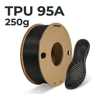 Soft Tpu95a 3D Printing Filament, 1.75mm Diameter, 250g/1kg, High Flexibility and Wear Resistance, Ideal for Fdm Printers