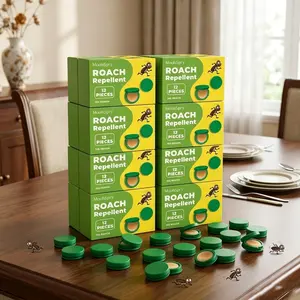 Indoor roach bait gel and trap, - 12pieces, roach killer - home outdoor pest control dragonfly bug repellent bear spray advion cockroach Roach Bait Trap Kit moon moons pry Cockroach Killer Repellent Set multi-box family pack