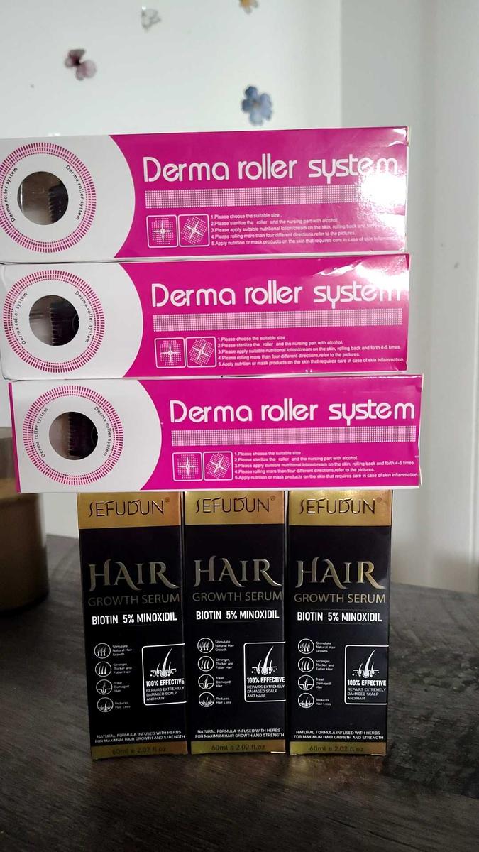Item: Μinoxidil Hair Serum*3+Hair Roller