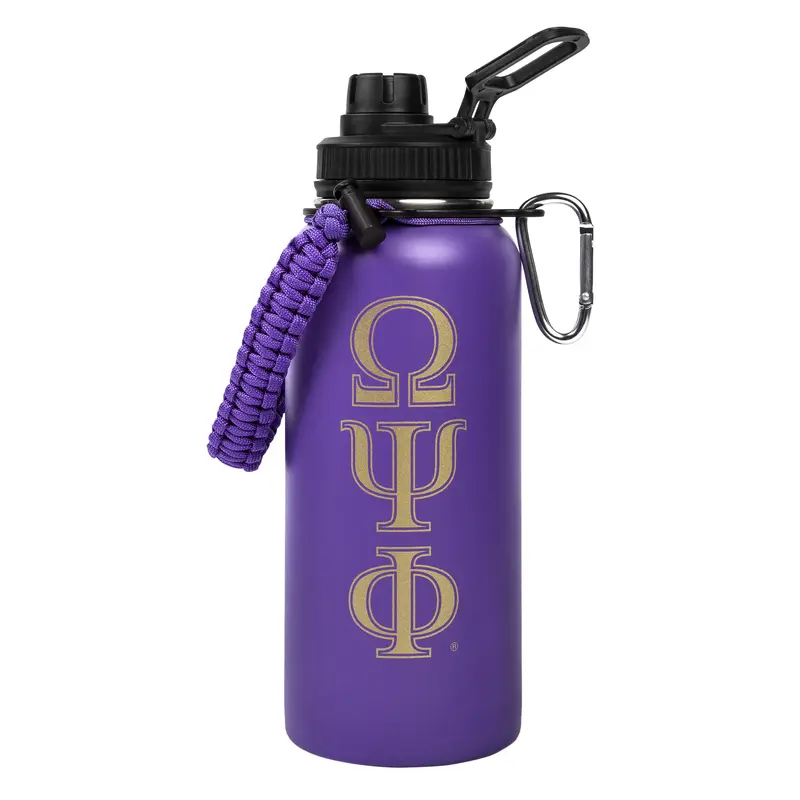 BBGreek Omega Psi Phi - 32 oz Insulated Stainless Steel Tumbler -Greek Letter - Official Vendor