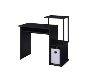  [Bellemave] Modern Computer Desk with Keyboard Tray & Storage Shelf | Home Office Workstation