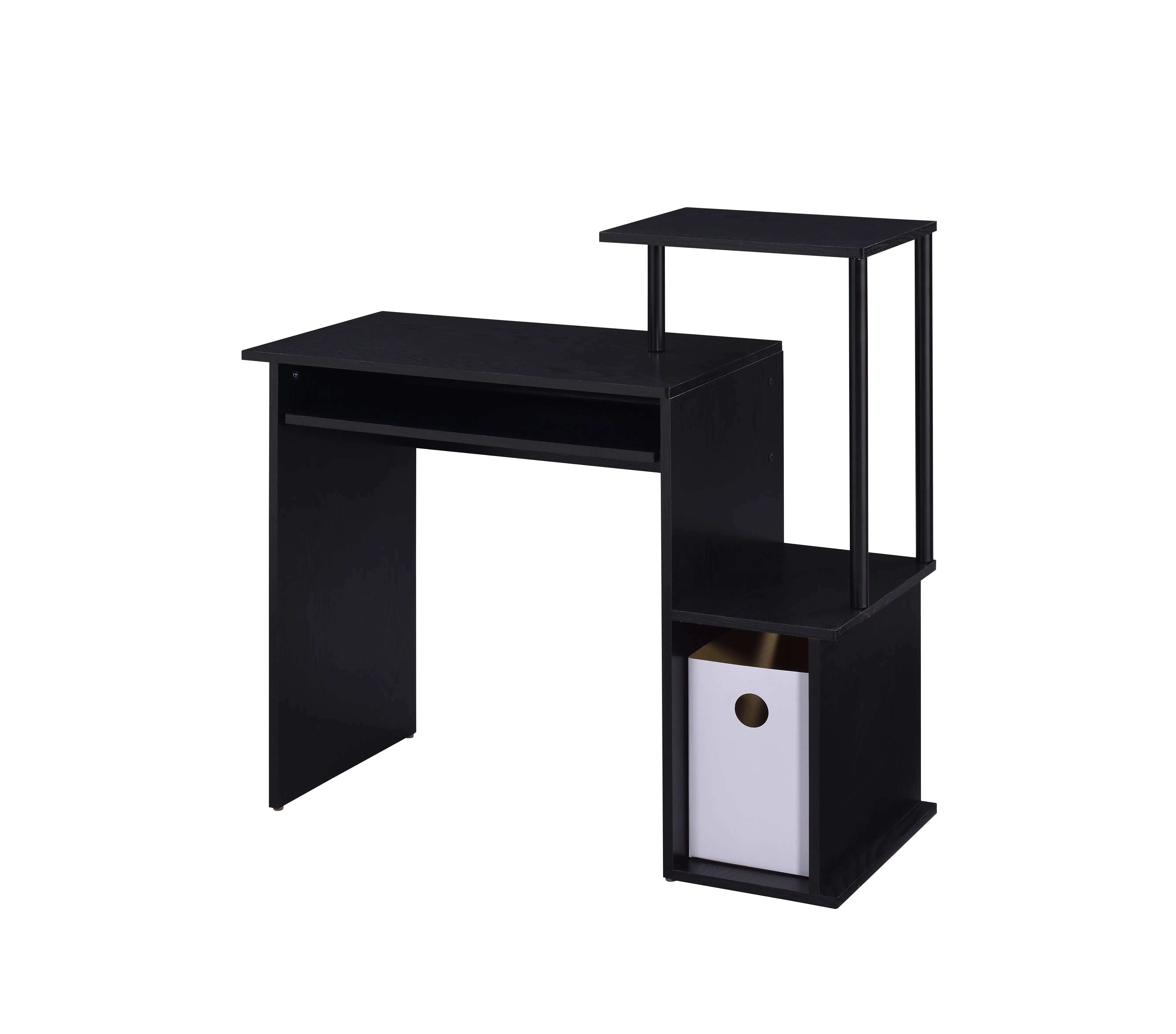  [Bellemave] Modern Computer Desk with Keyboard Tray & Storage Shelf | Home Office Workstation
