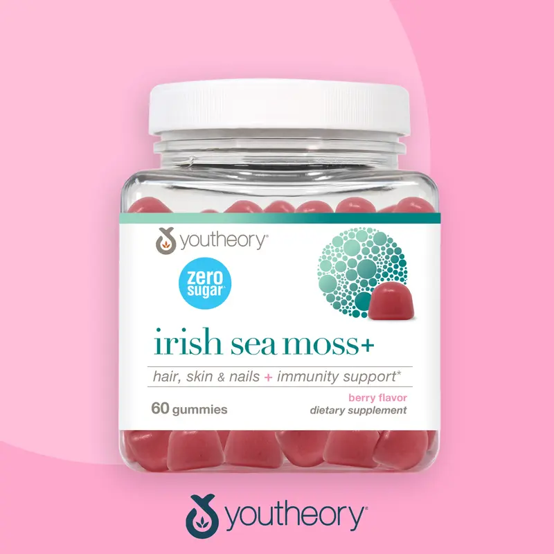 Youtheory Zero Sugar Irish Sea Moss Gummy 60ct