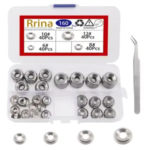 160Pcs 304 Stainless Steel Finishing Cup Countersunk Washers Assortment Kit, 6#/ 8#/ 10#/ 12#