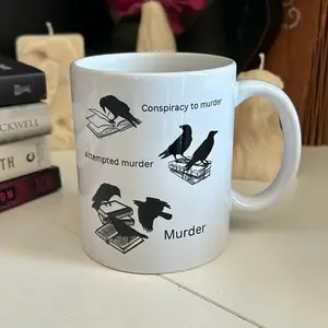 Ceramic Raven Coffee Mug with Handle - Reusable Washable Eco-friendly 11oz Ceramic Mug for Daily Use