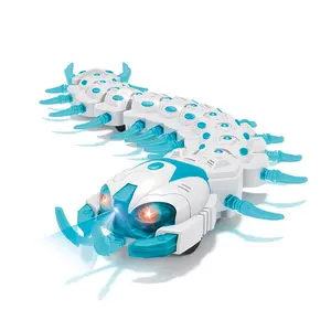 Spray Centipede,2.4G Remote Control Centipede Toy, Centipde Robot with Spray/Light/Music, Realistic Electronic Animal, Christmas,Easter,Birthday Gift,For 8+,User to supply 2 AA batteries,Product: User to supply 3 AA batteries