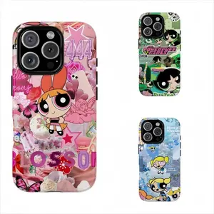 Powerpuff Girls Phone Case | Trendy Y2K Cartoon Tough Cover, Compatible with iPhone 11-17 Pro Max/Plus and Samsung Galaxy S23-25