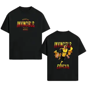 [EOVCAU]Men's Summer Short-Sleeve Round-Neck Cotton T-Shirt，Invincible Superhero Comic Graphic T-Shirt, Mark Grayson Unisex Casual Tee,Ideal Fan Gift for Comic & Superhero Lovers，Perfect For Anime Fans Daily Casual Party Festival Everyday Wear