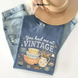 Comfort Colors You Had Me At Vintage Tshirt, Vintage Thrifting Printed Tee, Spring Graphic Tshirt, Take Me To The Thrift Tee - Printfamily