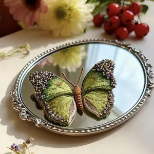 4D Butterfly Embroidery DIY Kit, 3D Handmade Bead Embroidery Set, French Style, Beginner Friendly, Holiday Creative Gift